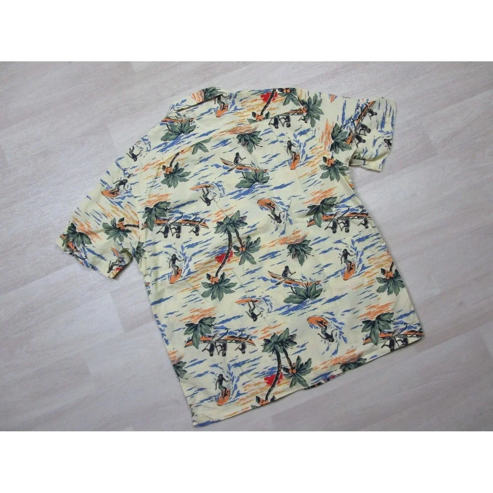 GAP Shirt Mens (XS) Hawaiian Aloha‎ Surfer Print Short Sleeve Summer Button Up